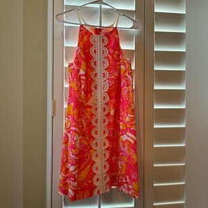 Lilly Pulitzer Shift Dress Orange/Pink Size 4